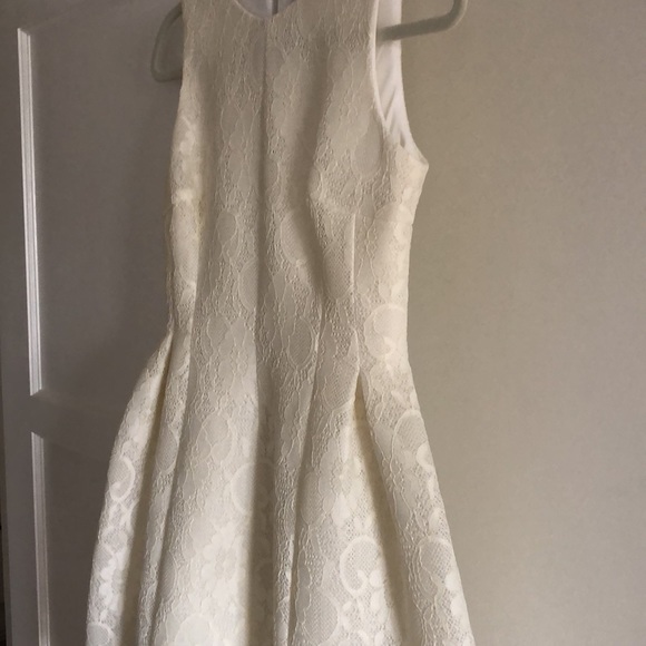 Calvin Klein Brocade White Lace Dress - Picture 3 of 11